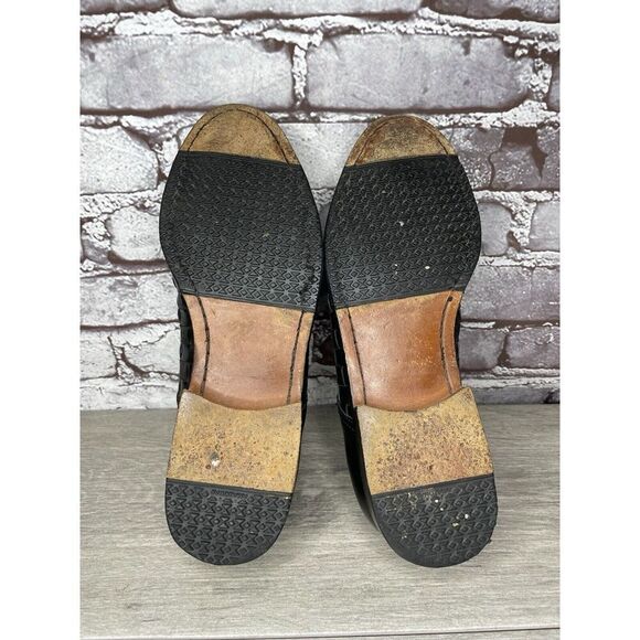 PARAGON Black Leather Basketweave Woven Weave Dress Lace Shoes Men Sz 8M US/41EU main image 7